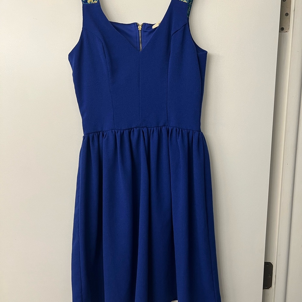 Miami Blue V-Neck Sleeveless Midi Dress for Weddings